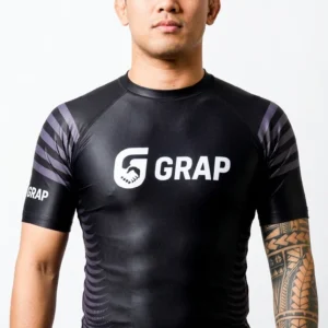 Rashguard Jiu jitsu Grappling Negro manga corta Grap