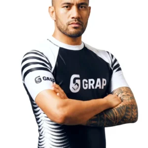 Rashguard Jiu jitsu Grappling Blanco manga corta Grap